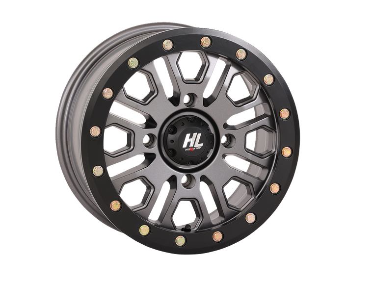 High Lifter - Wheel - HL23 Beadlock - Front/Rear - Gun Metal Gray - 14x7 - 4/156 - 5+2 (+38 mm) - HL23 Beadlock Wheel - 14HL23-1556