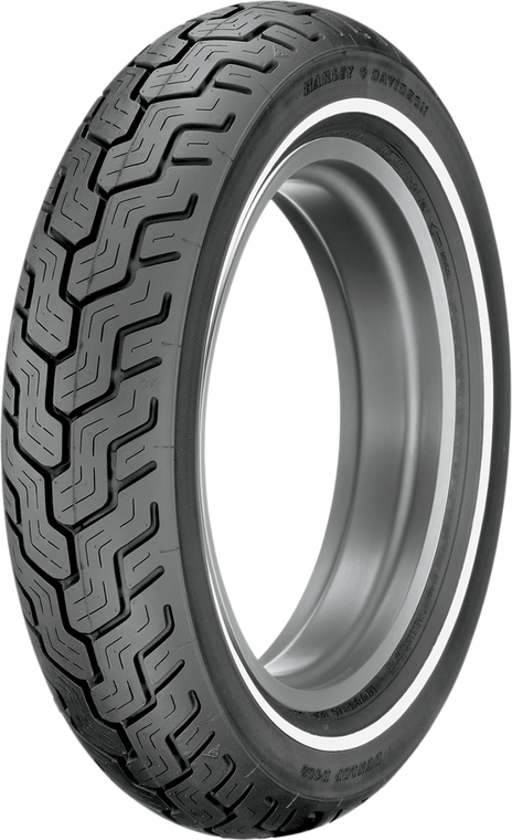 Dunlop - Tire - Harley-Davidson D402 - Rear - MT90-16 - Narrow Whitewall - 74H - Harley-Davidson D402 Tire  Rear - 45006847 Dunlop - Tire - Harley-Davidson D402 - Rear - MT90-16 - Narrow Whitewall - 74H - Harley-Davidson D402 Tire  Rear - 45006847
