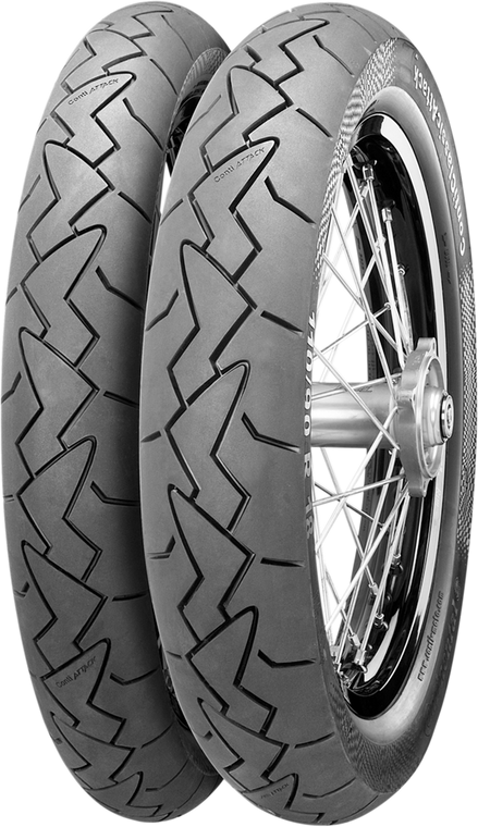 Continental - Tire - ClassicAttack - Front - 100/90R19 - 57V - ClassicAttack Tire  Front - 2441780000