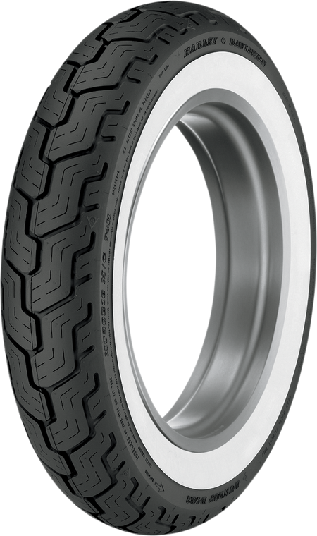 Dunlop - Tire - Harley-Davidson D402 - Rear - MU85B16 - Wide Whitewall - 77H - Harley-Davidson D402 Tire  Rear - 45006074