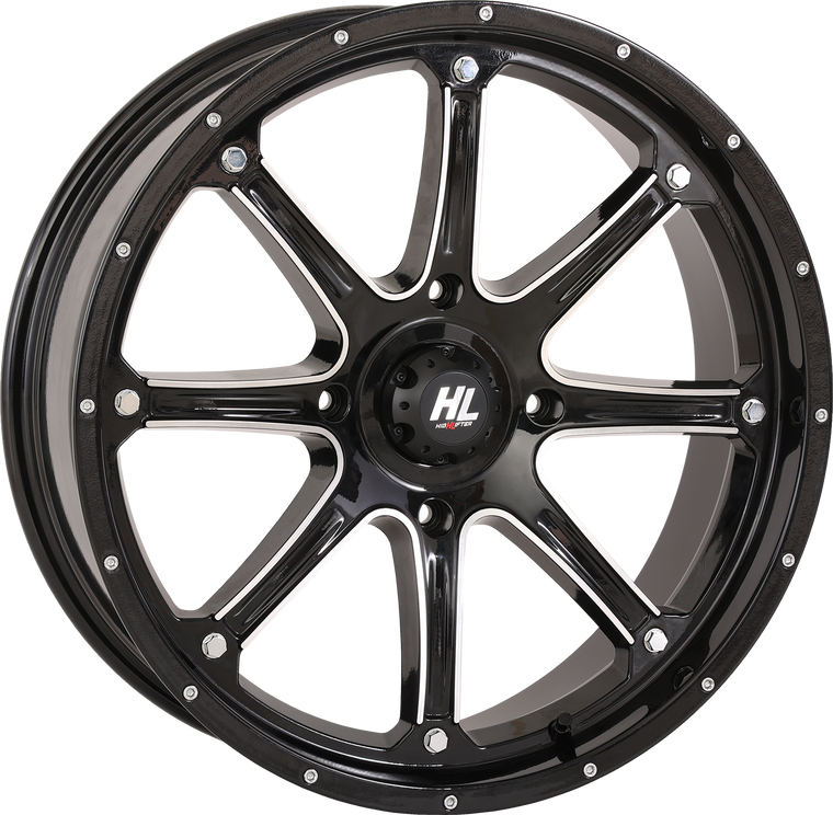 High Lifter - Wheel - HL4 - Front/Rear - Gloss Black w/Machined - 20x6.5 - 4/137 - 4+2.5 (+10 mm) - HL4 Wheel - 20HL04-1137