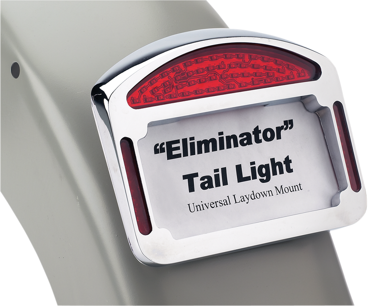 Cycle Visions - Taillight Eliminator - Universal - Chrome - Eliminator Taillight - CV-4817