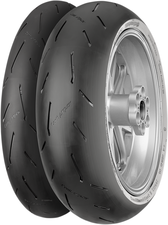 Continental - Tire - ContiRaceAttack 2 Street - Rear - 190/55ZR17 - (75W) - ContiRaceAttack 2 Street Tire - 2446610000