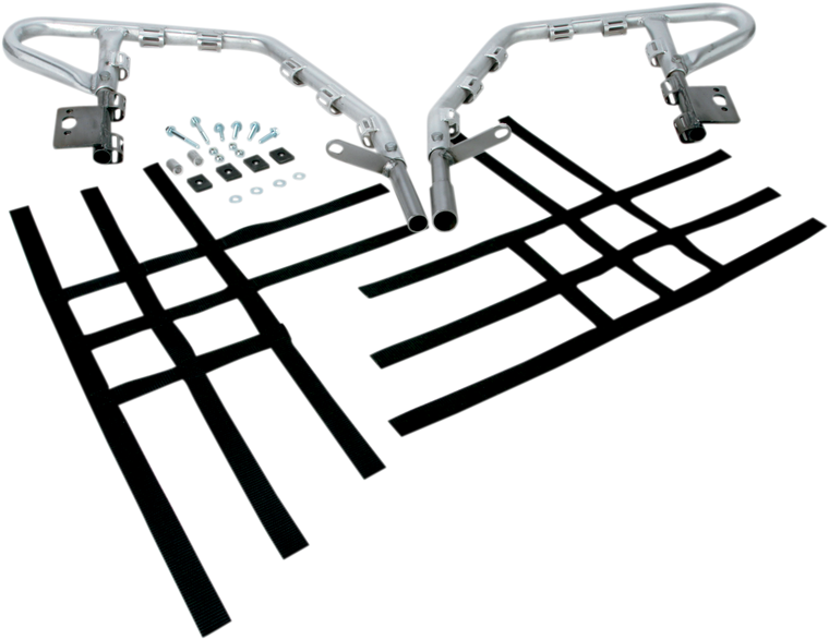 Dg Performance - Nerf Bars - TRX 450 - Natural/Black - Alloy Nerf Bars - 60-2470
