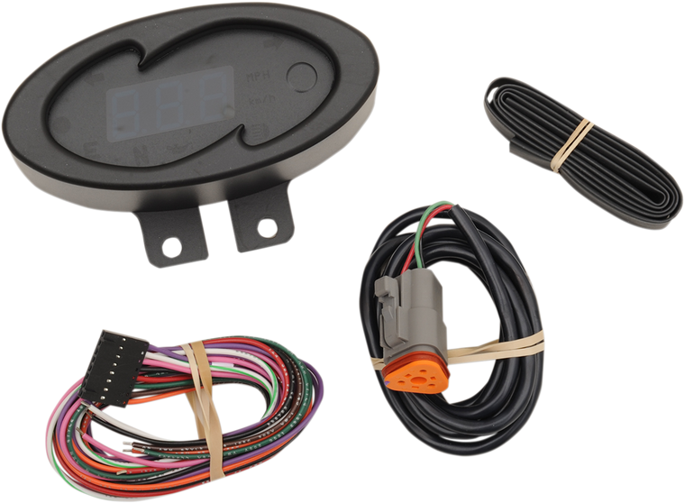 Dakota Digital - 5000 Series Wave Speedometer - Black - 2" H x 4.25" W - 5000 Series Handlebar-Mounted Digital Speedometer - MCL-5100-K