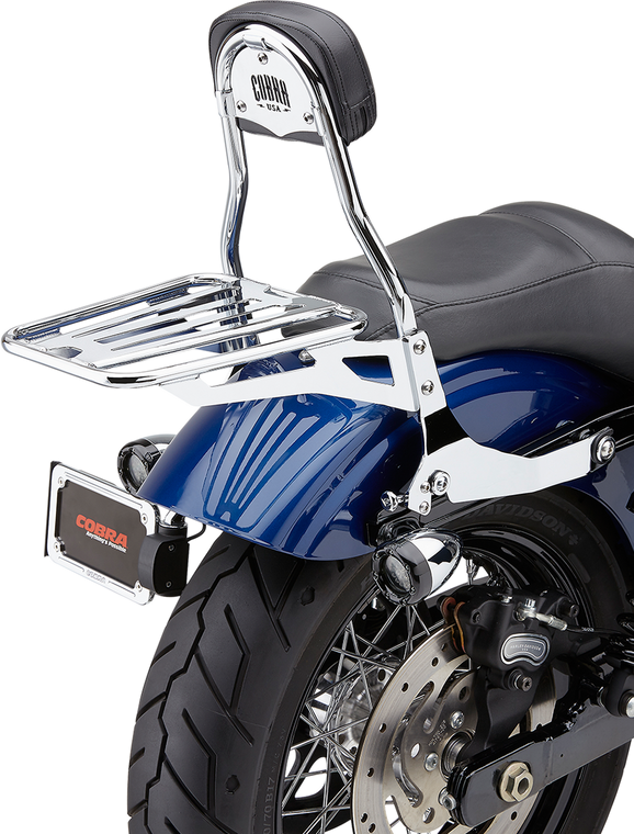 Cobra - Backrest Kit - 14" - Chrome - Dyna - Detachable Backrest Kit - 602-2004