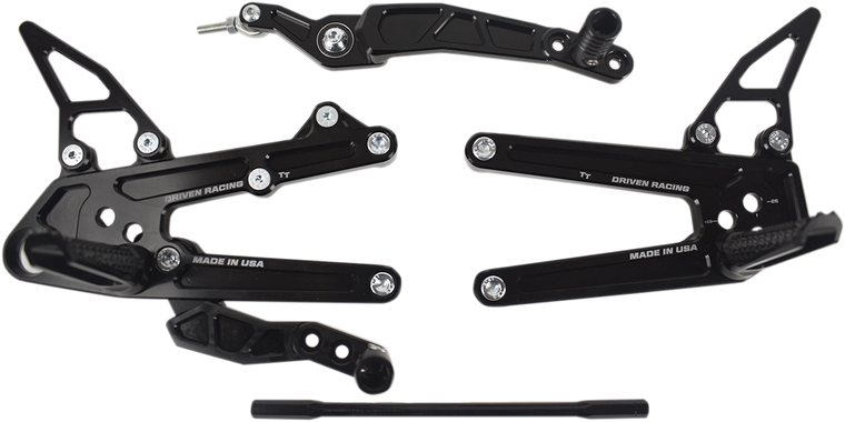 Driven Racing - TT Rearset - R6 - TT Rearsets - DRP-730-BK