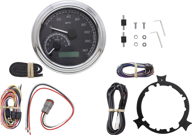 Dakota Digital - MXV Series Analog Gauge System - Black/Gray/Chrome - MVX Series Analog Gauge System  2002KGC Model - MVX-2002-KG-C