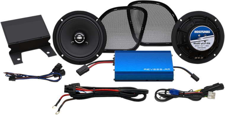 Hogtunes - Front Speaker Kit - 225-Watt Amp - 225-Watt Amp/ 6-1/2" Front Speaker Kit - G4 RG KIT-RM