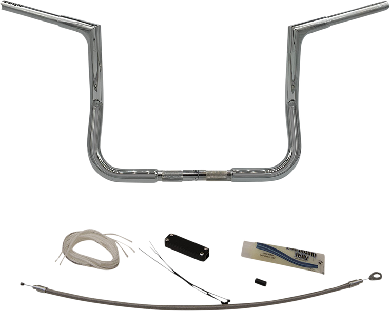 Fat Baggers Inc. - Handlebar Kit - Flat Top - 12" - Chrome - 1-1/4" EZ Install Flat Top Handlebar Kit - 709112
