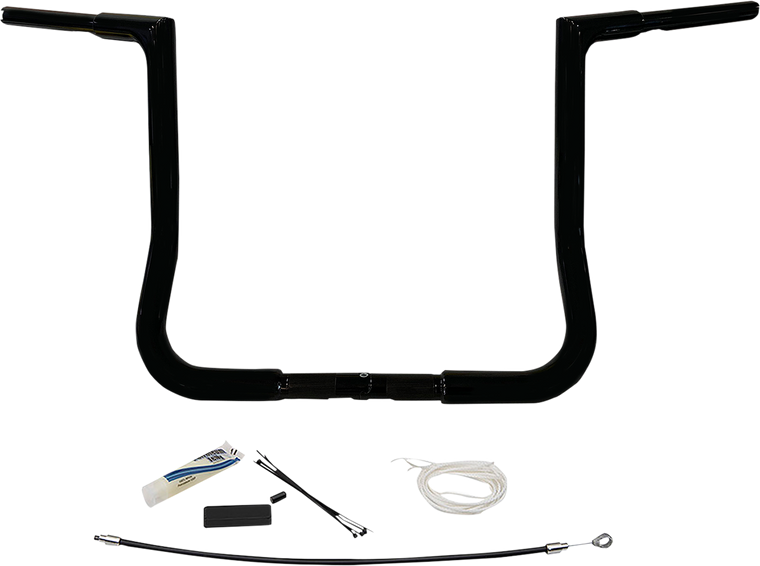 Fat Baggers Inc. - Handlebar Kit - Flat Top - 12" - Black - 1-1/4" EZ Install Flat Top Handlebar Kit - 709112-B