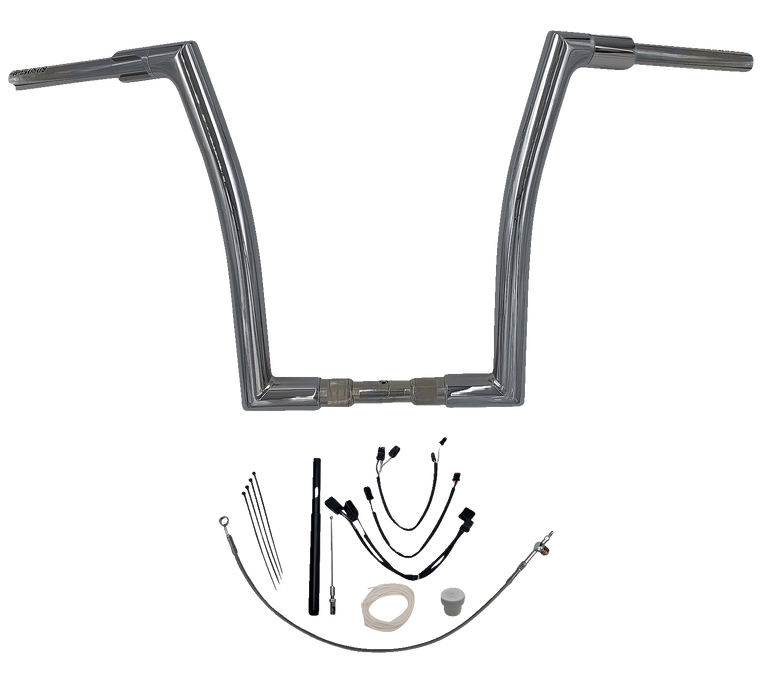 Fat Baggers Inc. - Handlebar Kit - Flat Top - 16" - Chrome - 1-1/2" EZ Install Flat Top Handlebar Kit - 619616