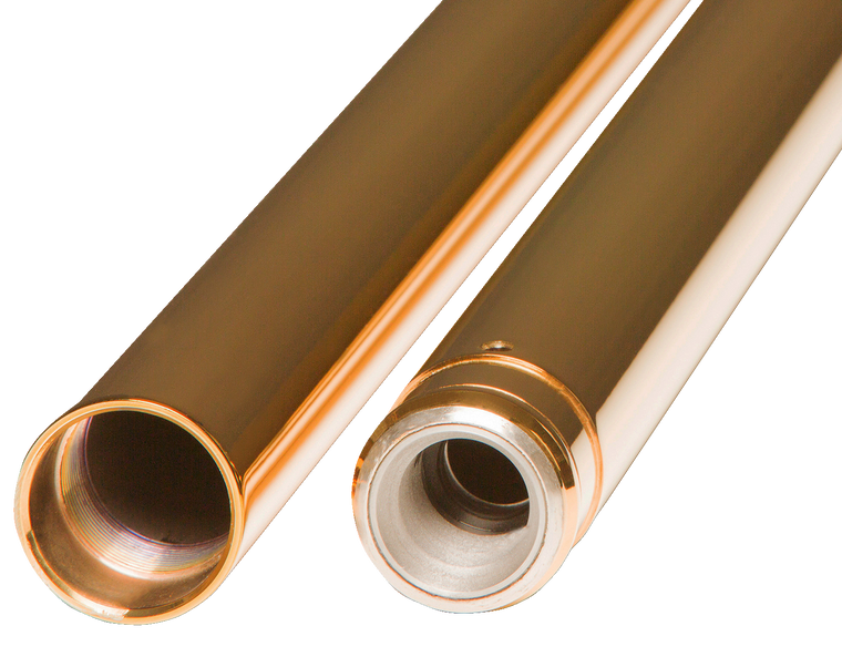 Custom Cycle Engineering - Fork Tubes - Gold - 49 mm - 22.875" - Gold Fork Tubes - 710028