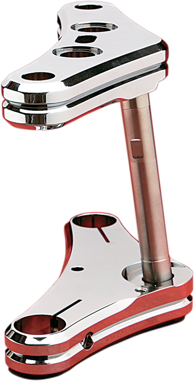 Accutronix - Triple Tree - Elite Radius Groove - Chrome - 41 mm - Raked 7° - 41 mm Raked Triple Tree - TWR741-EC