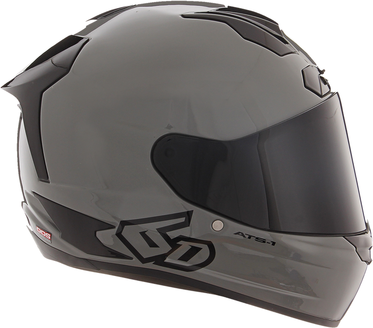 6d Helmets - ATS-1R Helmet - Gloss Gray - Large - ATS-1R Solid Helmet - 30-0977