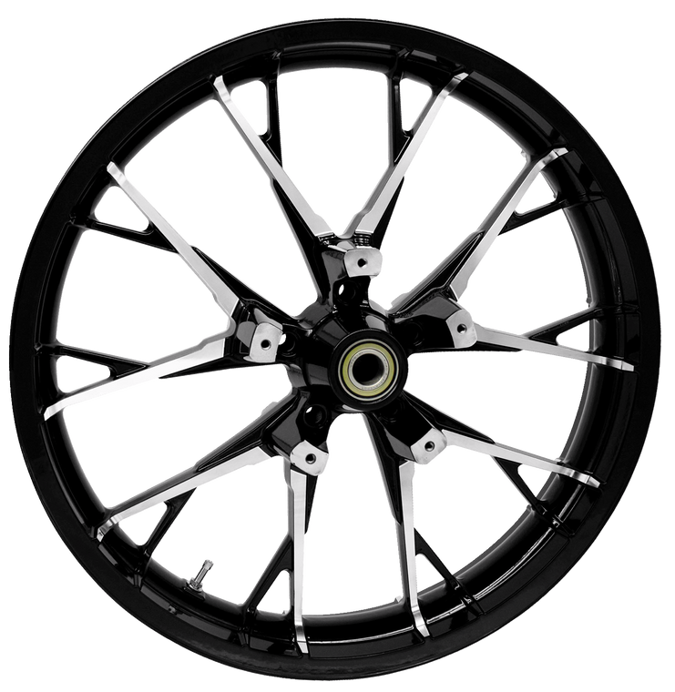 Coastal Moto - Wheel - Marlin - Front - Dual Disc/No ABS - Black Cut - 21"x3.50" - Marlin Precision Cast 3D Wheel - 3D-MAR213BC