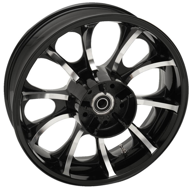 Coastal Moto - Rear Wheel - Largo 3D - Single Disc/ABS - Black Cut - 18"x5.50" - Largo Precision Cast 3D Wheel  Largo 3D - 3D-LGO185BCABST Coastal Moto - Rear Wheel - Largo 3D - Single Disc/ABS - Black Cut - 18"x5.50" - Largo Precision Cast 3D Wheel  Largo 3D - 3D-LGO185BCABST