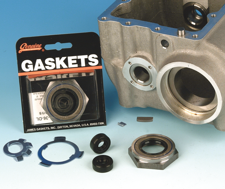 James Gasket - Countershaft Nut with Seal - Big Twin - Super Nut Transmission Sprocket Seal - JGI-35211-36DL