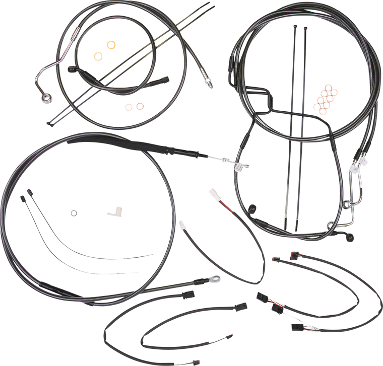 Magnum - Control Cable Kit - Black Pearl - Black Pearl Designer Handlebar Installation Kit - 4871011