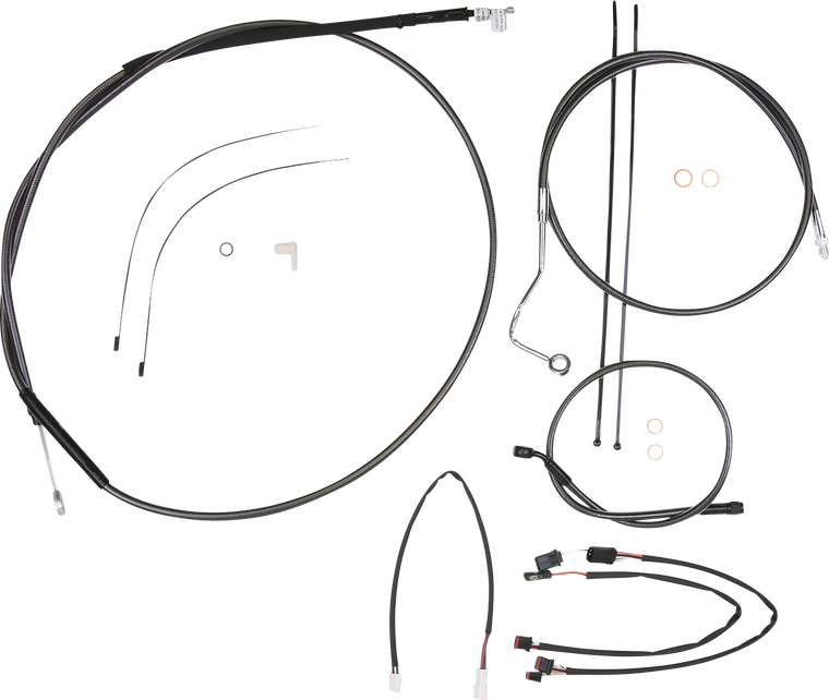 Magnum - Control Cable Kit - Black Pearl - Black Pearl Designer Handlebar Installation Kit - 487981