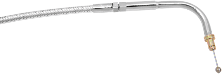 Magnum - Throttle Cable - Polished - Polished Stainless Steel Braided Throttle/Idle Cable - 53216