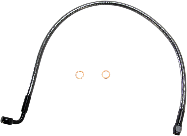 Magnum - Brake Line - 10 mm-90° - 22" - Black Pearl - Alternate Length Designer Series ABS-Specific Front Brake Line Kit - AS47222