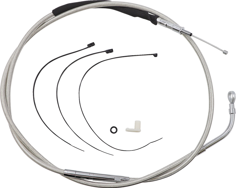Magnum - Clutch Cable - Polished - High-Efficiency Polished Stainless Clutch Cable - 523610HE