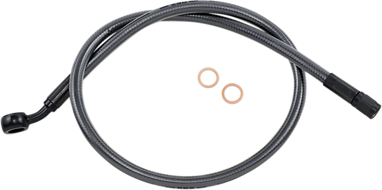 Magnum - Brake Line - 10 mm-35° - 27" - Black Pearl - Alternate Length Designer Series ABS-Specific Front Brake Line Kit - AS47127