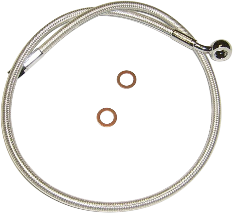 Magnum - Brake Line - 10mm-35° - 23" - Sterling Chromite II - Designer Series DOT ABS-Specific Upper Brake Line Kit - AS37123