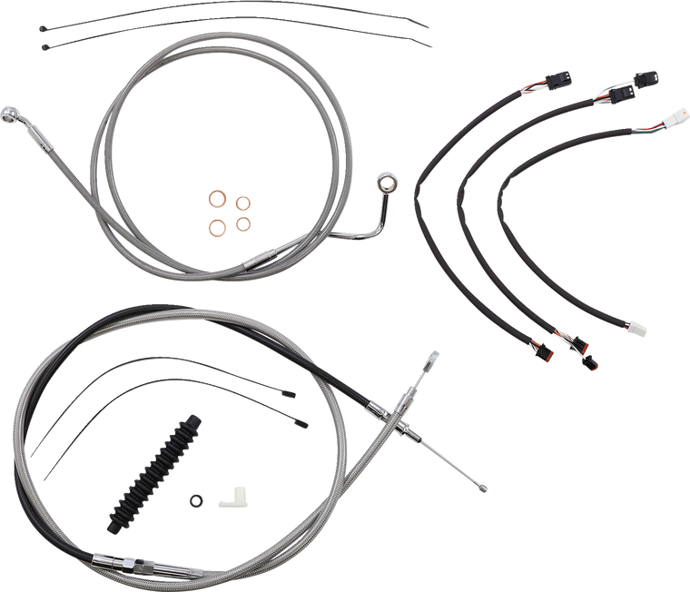 Magnum - Control Cable Kit - XR - Stainless Steel/Chrome - XR Handlebar Installation Kit - 589981