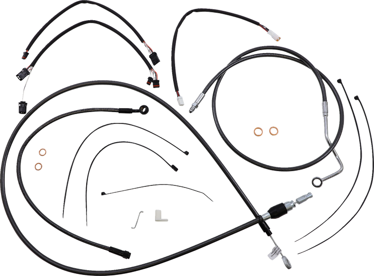 Magnum - Control Cable Kit - Black Pearl - Black Pearl Designer Handlebar Installation Kit - 4871142