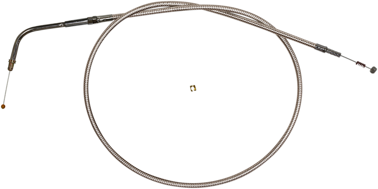 Magnum - Idle Cable - Polished - Polished Stainless Steel Braided Throttle/Idle Cable - 54136