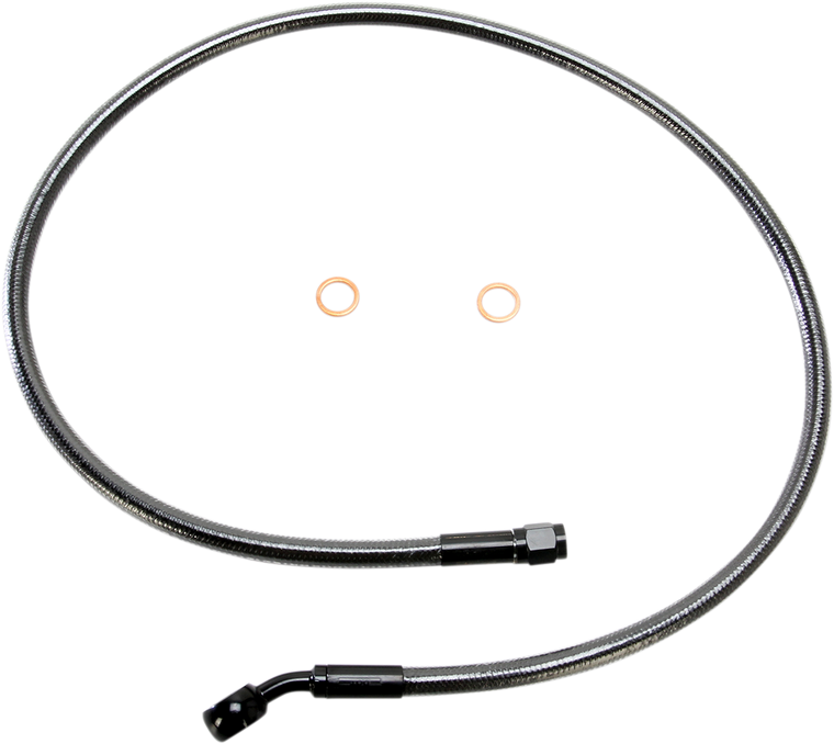Magnum - Brake Line - 10 mm-35° - 32" - Black Pearl - Alternate Length Designer Series ABS-Specific Front Brake Line Kit - AS47132