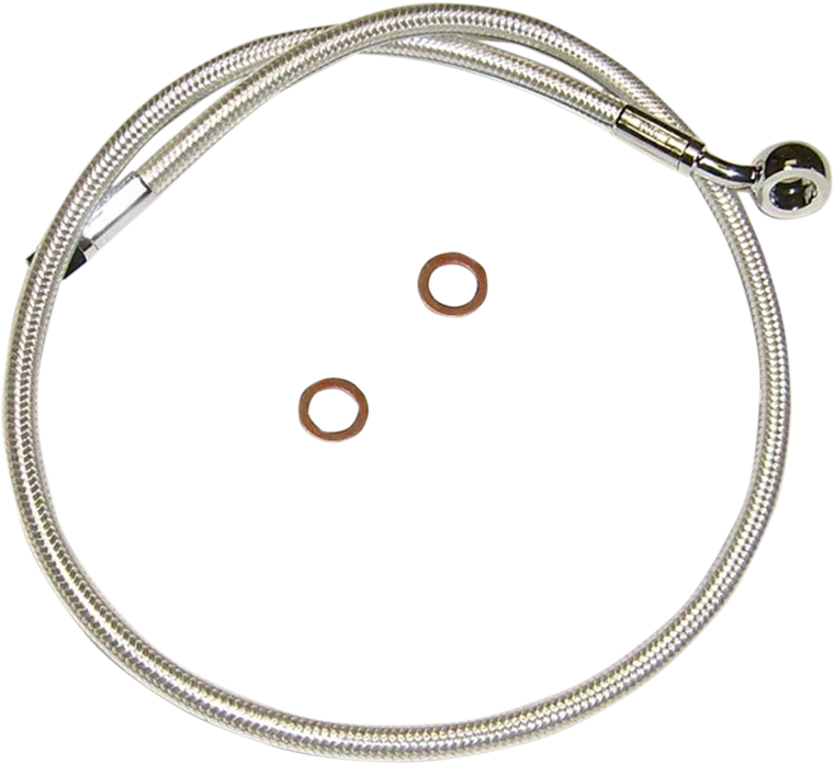 Magnum - Brake Line - 10 mm-Straight - 28" - Sterling Chromite II - Alternate Length Designer Series ABS-Specific Front Brake Line Kit - AS37628