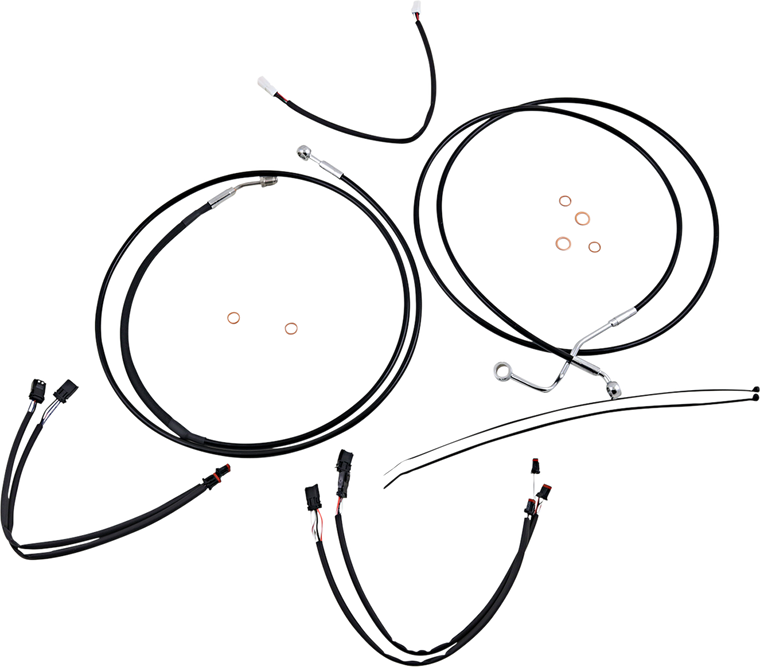 Magnum - Control Cable Kit - XR - Black/Chrome - XR Handlebar Installation Kit - 489422