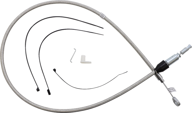 Magnum - Cable - Clutch - Quick Connect - Stainless Steel - Polished Stainless Quick Connect Upper Clutch Cable - 52348HE