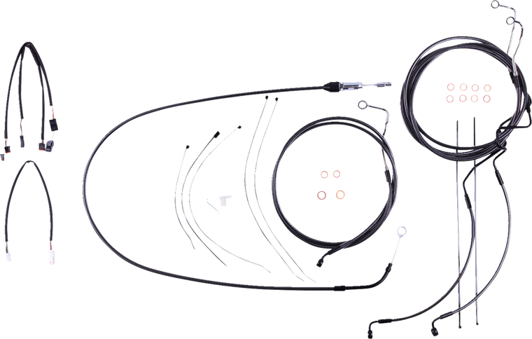Magnum - Control Cable Kit - Black Pearl - Black Pearl Designer Handlebar Installation Kit - 4871191