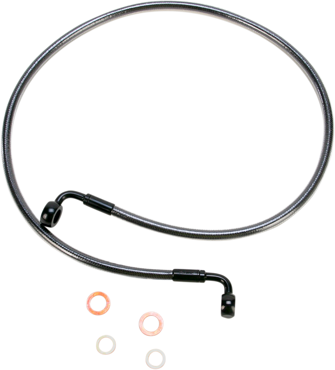 Magnum - Brake Line - 90/90° - 40" - Black Pearl - E-Z Align DOT Braided Single Disc Front Brake Line - 46240SW