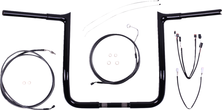 Magnum - Handlebar Kit - Viking - 12" - Black Pearl - 1-1/4" Viking Handlebar Installation Kit - 48888-412