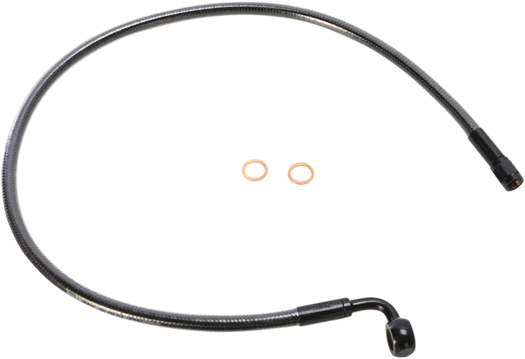 Magnum - Brake Line - 10 mm-90° - 25" - Black Pearl - Alternate Length Designer Series ABS-Specific Front Brake Line Kit - AS47225