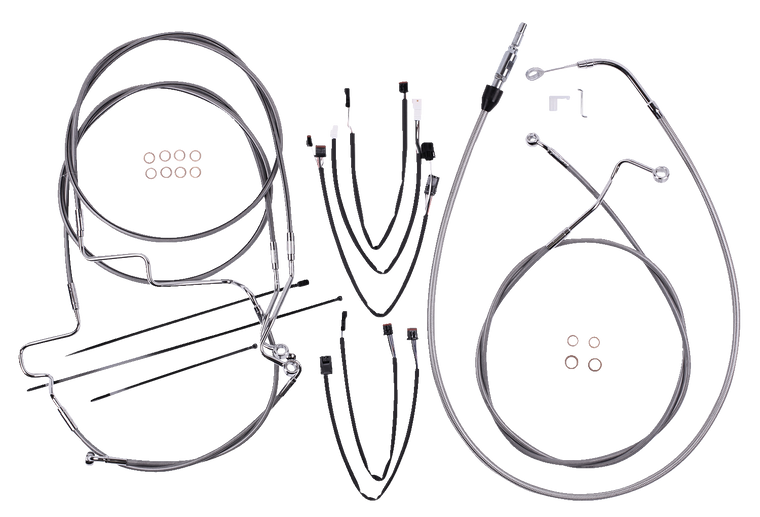 Magnum - Control Cable Kit - XR - Stainless Steel/Chrome - XR Handlebar Installation Kit - 5891192
