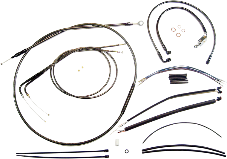Magnum - Control Cable Kit - Black Pearl - Black Pearl Designer Handlebar Installation Kit - 487142