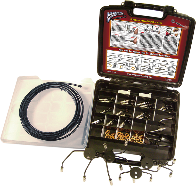 Magnum - BYO Brake Kit Master - Black - BYO Build-Your-Own DOT Brake Line Master Kit - 499002