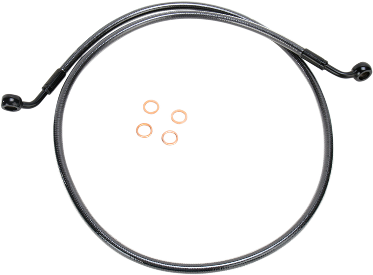 Magnum - Brake Line - 60/60° - 50" - Black Pearl - E-Z Align DOT Braided Single Disc Front Brake Line - 46650SW
