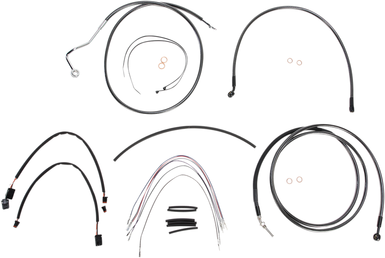 Magnum - Control Cable Kit - Black Pearl - Black Pearl Upper Handlebar Installation Kit - 487352