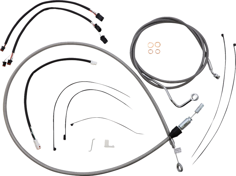 Magnum - Control Cable Kit - XR - Stainless Steel/Chrome - XR Handlebar Installation Kit - 5891141