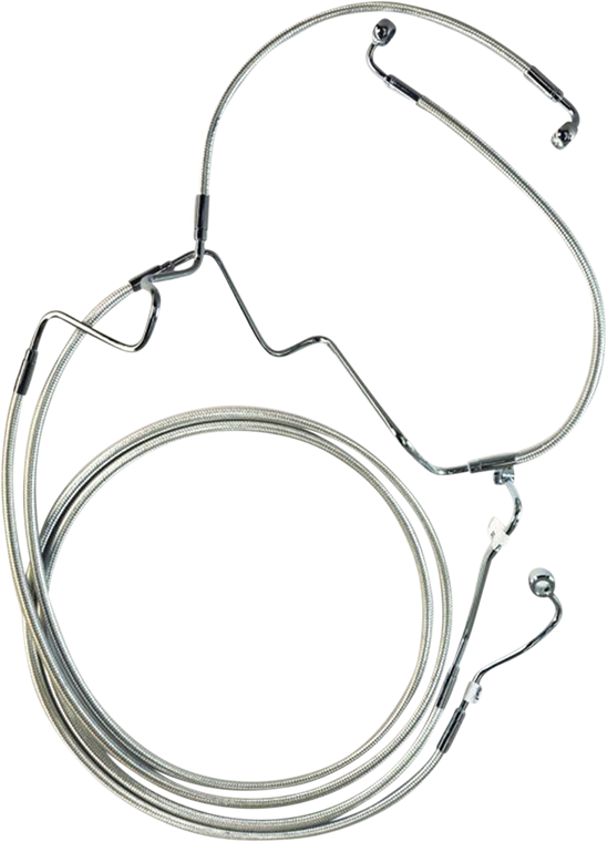 Magnum - Brake Line - +4" - Sterling Chromite - Designer Series DOT Extended ABS Touring Lower Brake Line Kit - AS370164