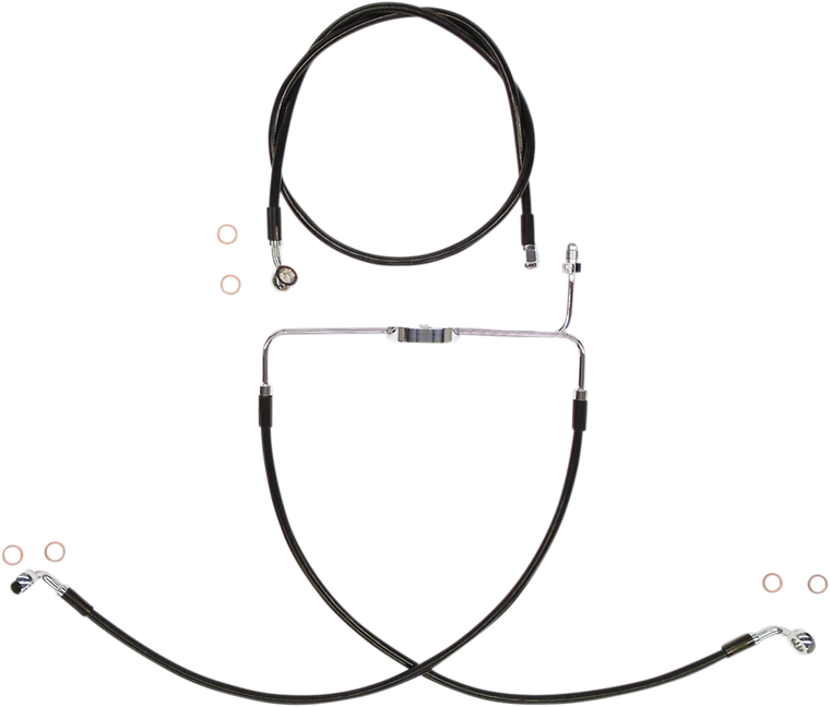 Magnum - Brake Line Kit - XR - Black - XR Stainless Extreme Response Front DOT Brakeline Kit - SBC1310-25