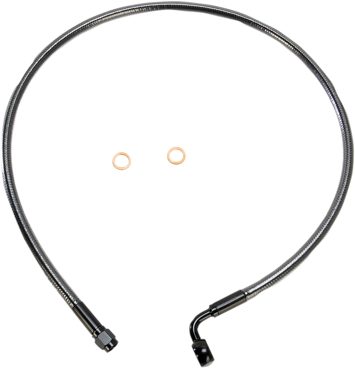 Magnum - Brake Line - 10 mm-90° - 30" - Black Pearl - Alternate Length Designer Series ABS-Specific Front Brake Line Kit - AS47230