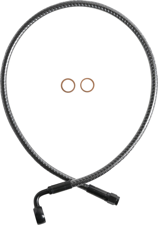 Magnum - Brake Line - Front - 12 mm - 90° - 26" - KARBONFIBR - KARBONFIBR Designer Series DOT ABS-Specific Front Upper Brake Kit - AS778026 Magnum - Brake Line - Front - 12 mm - 90° - 26" - KARBONFIBR - KARBONFIBR Designer Series DOT ABS-Specific Front Upper Brake Kit - AS778026
